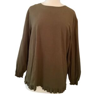 BNWOT Women's brown long sleeve top sz 2X